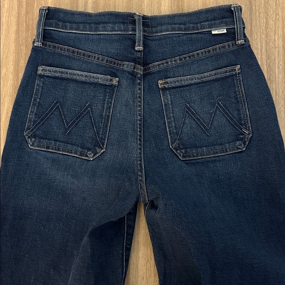 Mother Denim The Patch Pocket Rambler Zip Sneak Stretch Jeans 27 Dark Wash - Picture 5 of 10